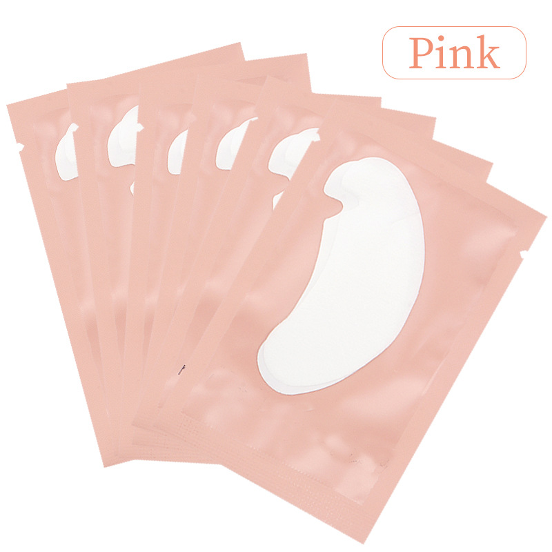 50Pairs pink Under Eye Gel Pads for Eyelash Extensions - Lint-Free Lash Extension Patches