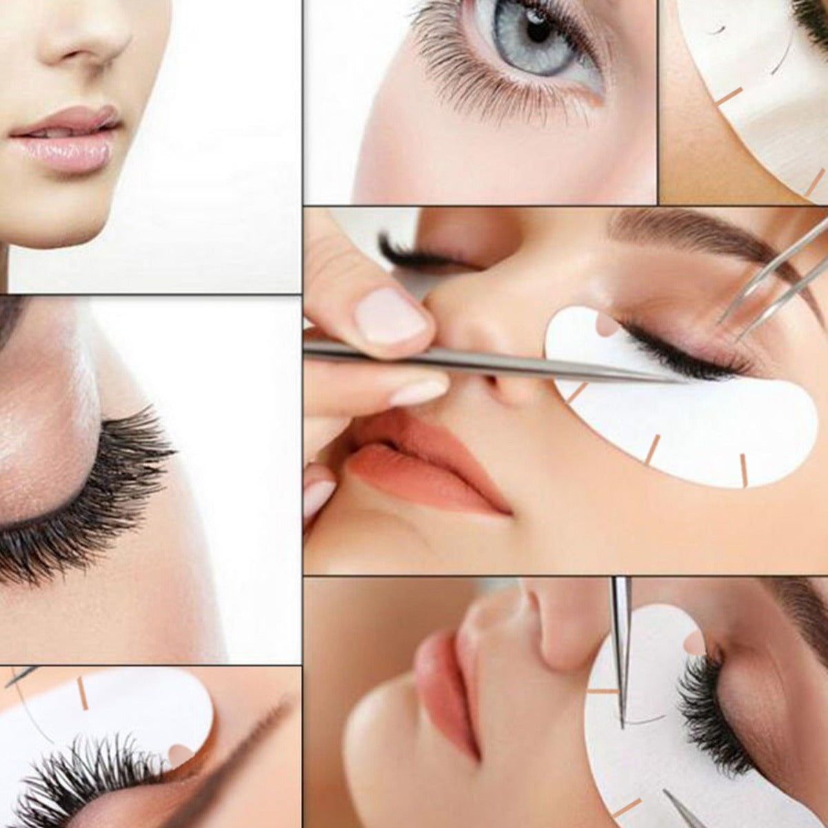 Eyelash Extension Process with Under Eye Gel Pads - Step-by-Step Lash Application