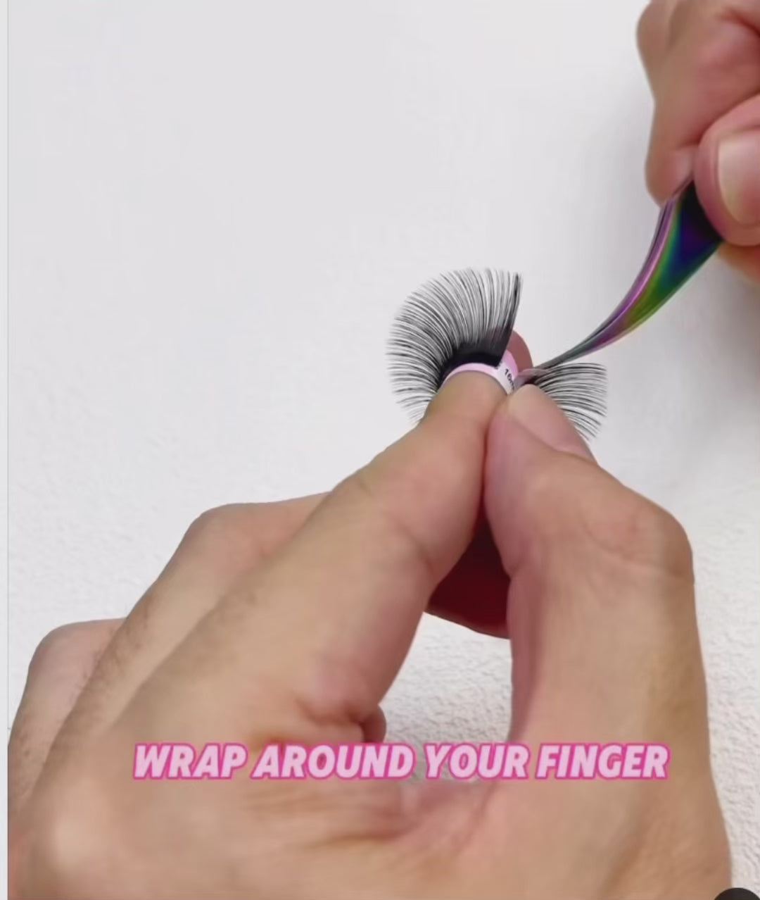 ashmere Volume Lash Fan Making Demo, Eyelash Extension Artist Operation Guide with Tweezers