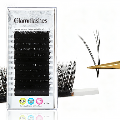 V-Shaped Eyelash Extensions, Professional 2D Volume Lashes with Soft Tip