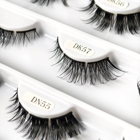 Pre-mapped wispy cluster lashes bulk wholesale
